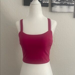 Lululemon adjustable strap Pink Crop Top